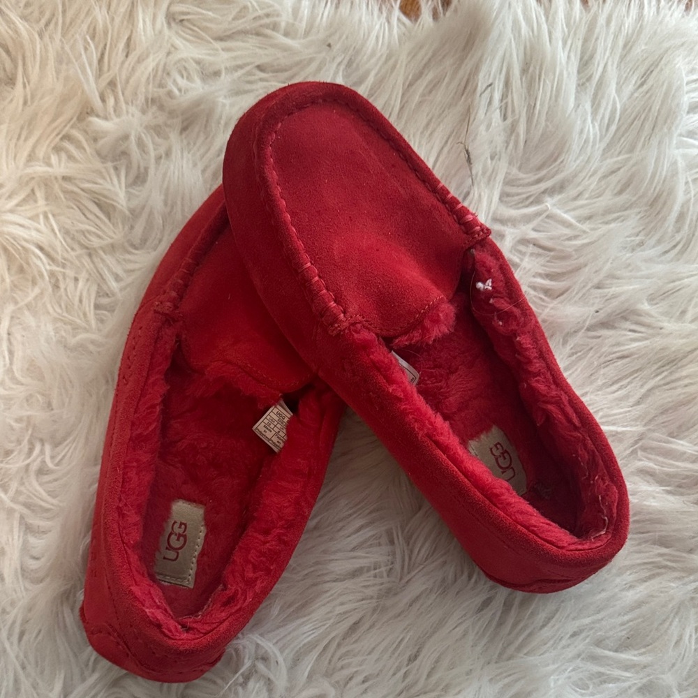 UGG Vibrant Red Moccasin Slippers